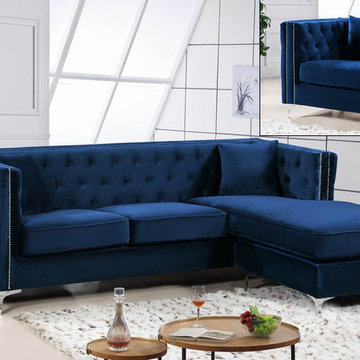 Jesse Velvet 2pc. Reversible Sectional