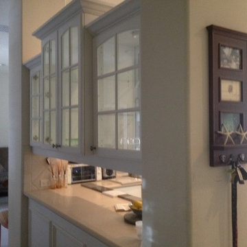 Lisa and Rick's Painted Kitchen Super White with Smoke Embers Island