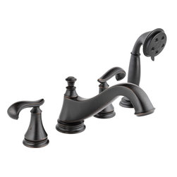 Delta Cassidy Roman Tub w/ Hand Shower Trim - Low Arc Spout - Tub And Shower Faucet Sets
