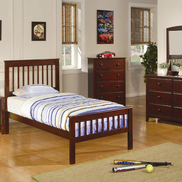 Parker 4 Pcs Kids Bedroom Set (Bed, Nightstand, Dresser and Mirror) - Coaster Co