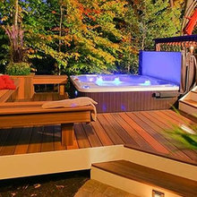 hot tub deck/bench