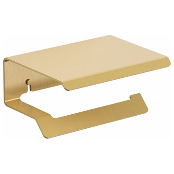 Yass Toilet Paper Holder With Cover, Brush Gold Toilet Paper Holder