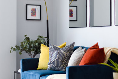 Design ideas for a contemporary living room in Essex.