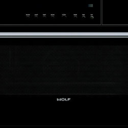 Wolf 30" E Series Contemporary Convection Steam Oven Black | CSO30CM - Ovens