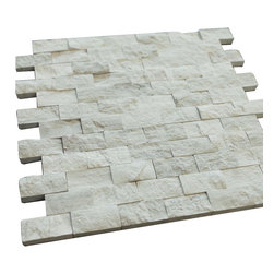 1x2 Grey Wooden Look Stone Tile Mosaics - Home Accessories & Decor