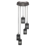 Toltec Lighting - Toltec Lighting 2145-BN-4069 Empire - Five Light Mini Pendant - No. of Rods: 4Assembly Required: TRUE Canopy Included: TRUE