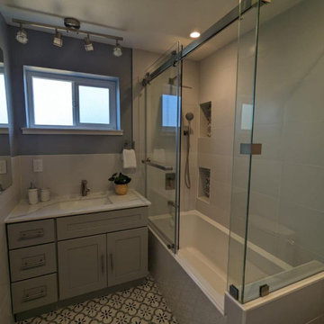 Fully remodeled bathroom , sleek & vinted style