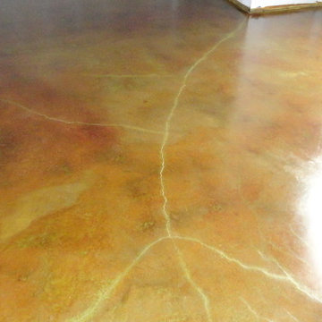 Concrete Acid Stain at Vacation Home (Monteagle TN.)
