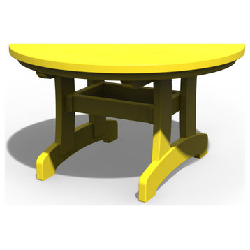 Poly Lumber Round Coffee Table, Yellow