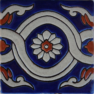 4.2x4.2 9 pcs Alhambra Atenas 4B Talavera Mexican Tile