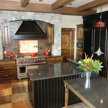 Timber frame, rustic kitchen