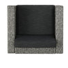 GDF Studio Pueblo Outdoor Wicker Club Chair, s With Water Resistant Cushions, Mixed Black/Dark Gray, Set of 2