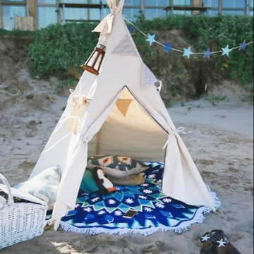 Kids Teepee Tent with 5 Poles,Play Tent,Kids Teepee