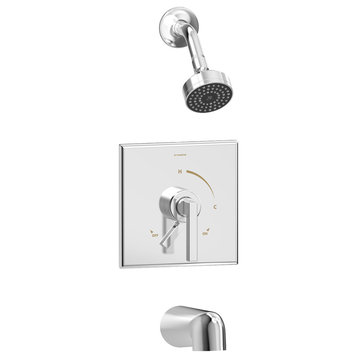 Duro Tub and Shower Faucet Trim Kit Wall Mounted, 1-Handle, Polished Chrome