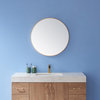Emilia 28" Round Bathroom/Vanity framed Wall Mounted Mirror ...