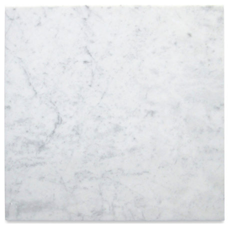 24x24 Carrara Marble Floor Honed Tile Venato Bianco White Carrera, 100 sq.ft.