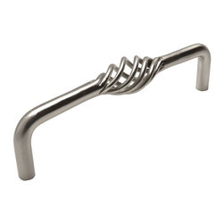 Cosmas - Cosmas 9992-128 Birdcage Cabinet Pull, Satin Nickel - Cabinet And Drawer Handle Pulls