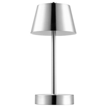 Safavieh Laita Rechargeable LED Table Lamp Santin Nickel