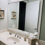 Frame My Mirror - Morgan Framed Wall Mirror, White, 28"x24" - The Morgan offers both a contemporary look and a modern feel - sure to complement any style. A gently sloping surface adds a touch of dimension while keeping sleek lines. The Morgan's matte finish comes in Black, White, Dark Grey and Light Grey.