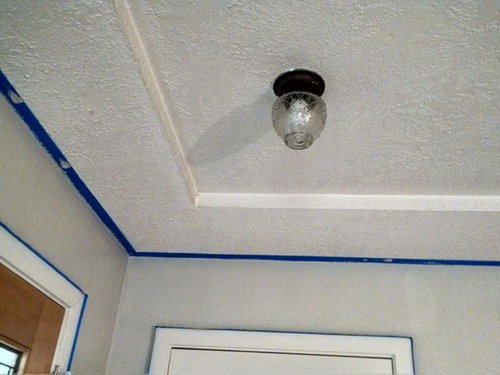 Old Popcorn Stippled Tray Ceiling