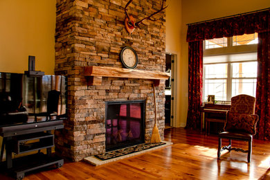 Inspiration for a craftsman living room remodel in Denver