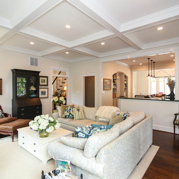 Open living room layout