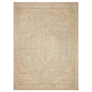 Priya PRY-01 Ocean/Ivory 8'6"x12' Area Rug