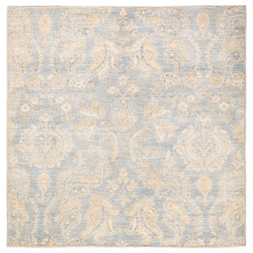 Eclectic, One-of-a-Kind Hand-Knotted Area Rug Gray, 6'0"x6'2"