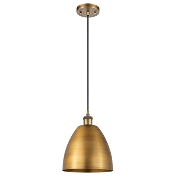 Ballston Dome Mini Pendant, Brushed Brass, LED