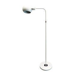 Sonneman Style White Eyeball Floor Lamp - Floor Lamps