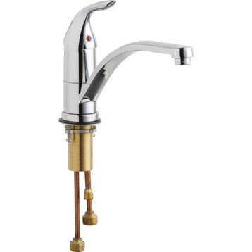 Chicago Faucets 430-ABCP Single Lever Hot and Cold Water Mixing Sink Faucet