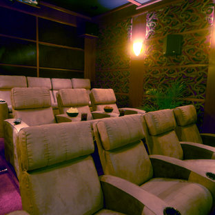 Design ideas for a coastal home cinema in Hawaii.