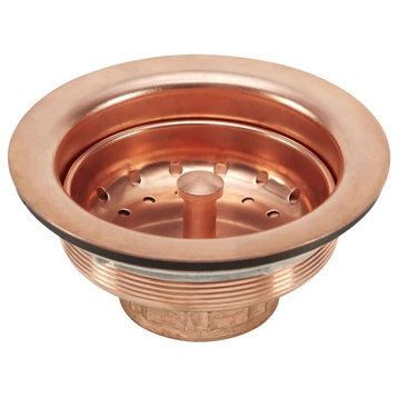 Thompson Traders TDB35 Copper Basket Strainer for Kitchen Sinks - Polished