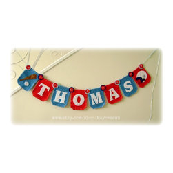Sports bunting with name - Nursery Decor