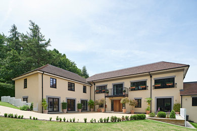 This is an example of a mediterranean house exterior in Buckinghamshire.