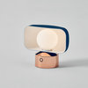 Hoodie Table / Wall Lamp, Navy Blue + Shiny Copper
