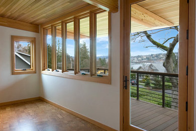Example of a trendy home design design in Seattle