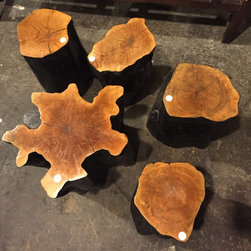 Tree Stump Accent Tables - Coffee Table Sets