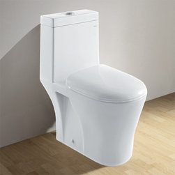 Ariel Contemporary European Toilet with Dual Flush CO1034 - Toilets