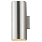 Maxim Lighting - Maxim Lighting Outpost 10W 2-Light 15" Outdoor Sconce, Aluminum - Classic cylinder up and down lights provide directional light without glare. Available in 3 sizes with both incandescent and LED versions. Available in Architectural Bronze, Aluminum, or Black.