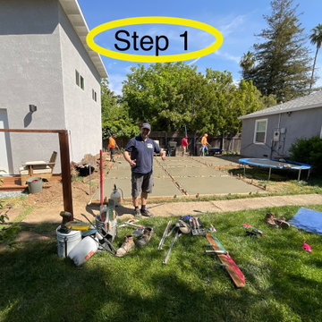 concrete driveway & walkway