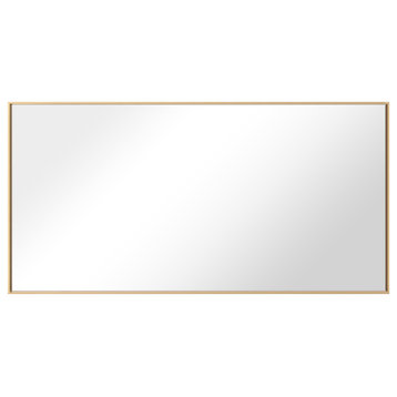Rectangle Metal Framed Wall Mirror Bathroom Vanity Mirror, Gold, 20"x40