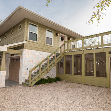 Exterior of Screened-in Patio + Guest House Build