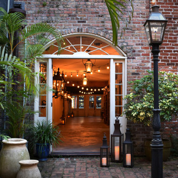 Bevolo Gas & Electric Lights Courtyard