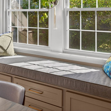 Contemporary Kitchen & Dining Space with Timeless Wood Details