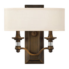 Hinkley Sussex Sconce 2-Light Sconce, English Bronze