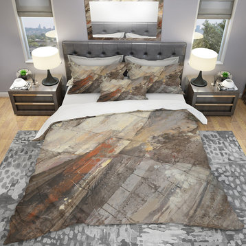 Fire and Ice Minerals Iii Geometric Duvet Cover Set, King