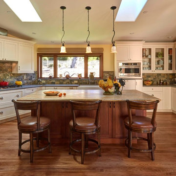 Kitchen with wine storage