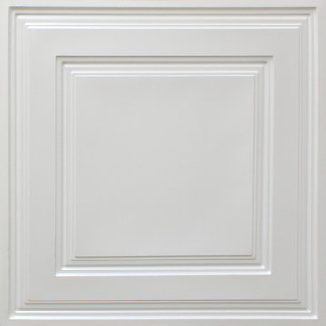 Pearl White 3D Ceiling Panels, 2'x2', 4 Sq Ft