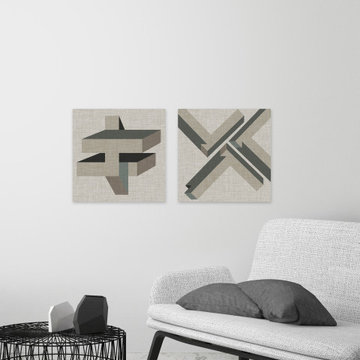 Geometric Perspective IX Diptych